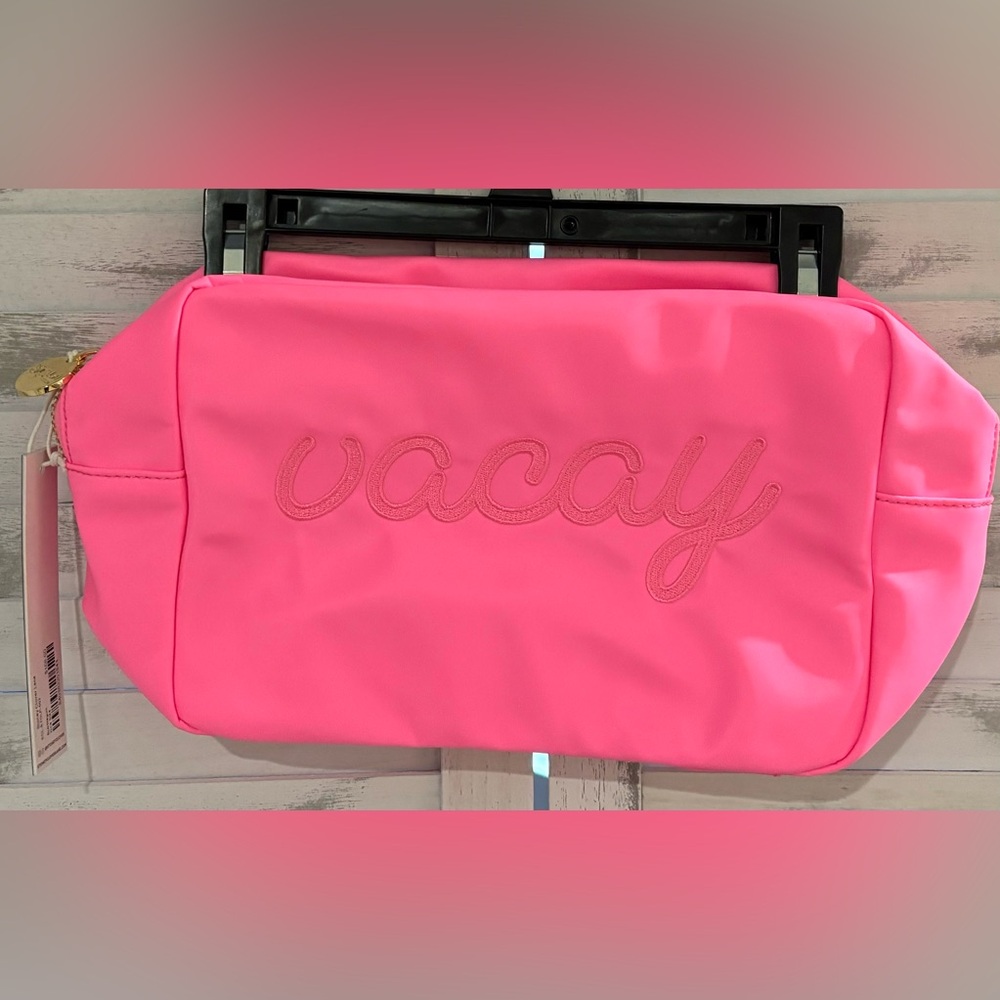 NWT Stoney Clover Lane Large Bubblegum Pouch Embroidered-Vacay